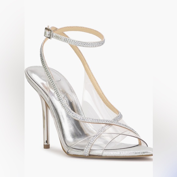 Jessica Simpson Elegant Silver Stiletto Heels Various Sizes - Picture 1 of 16